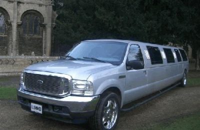 Chauffeur stretch black Jeep Expedition limo hire in UK